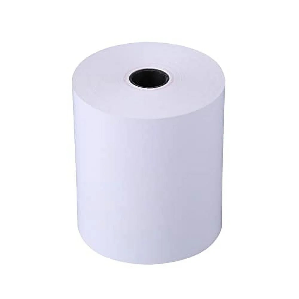 Kitchen Printer Paper 50 Rolls 3" x 165' 1 Ply Bond Non-Thermal Receipt Paper D644441