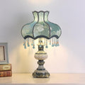 Blue Flower Decorative Table Lamp with Bead Curtain X101729