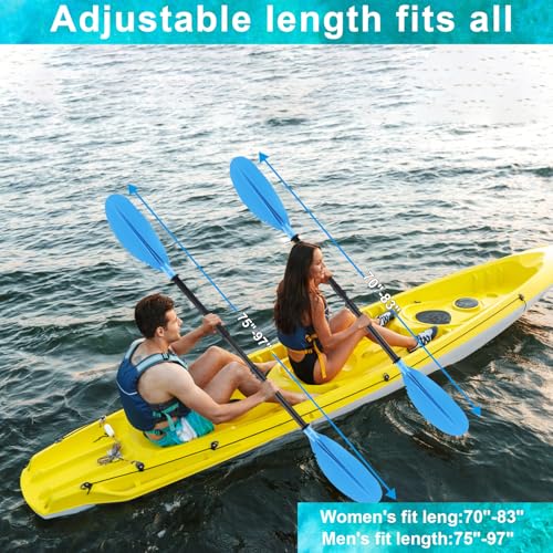 Adjustable Kayak Paddles 4 Pieces with Paddle Leash W3217
