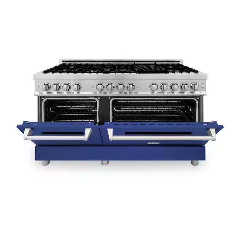 9-Burner Double Oven Dual Fuel Range in Stainless Steel R9325