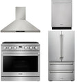 36 Gas Range, Range Hood, Refrigerator and Dishwasher X875834