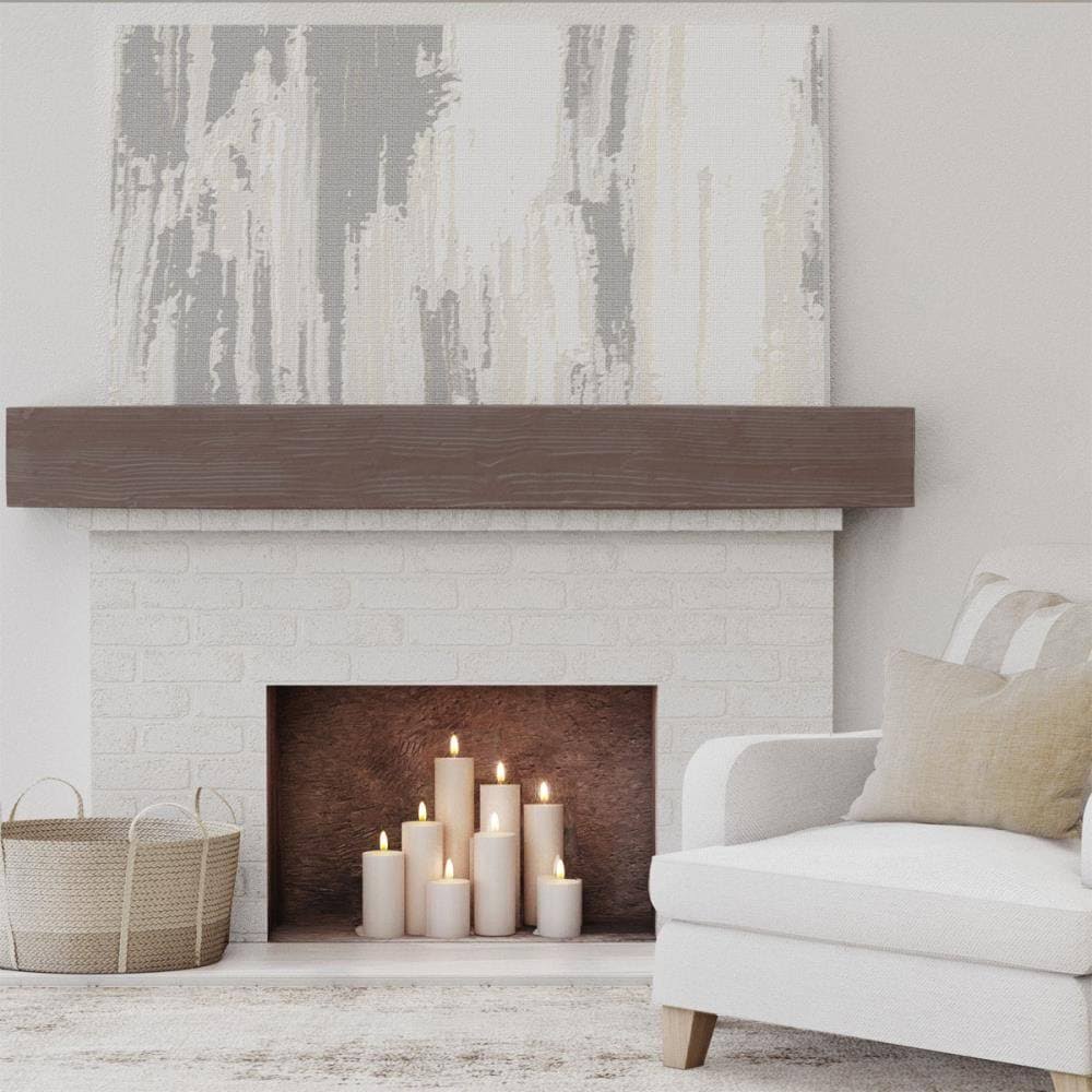 Sandblasted Faux Wood Fireplace Mantel V77431