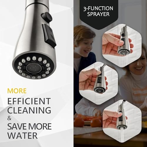 Single Handle Pull Down Sprayer Kitchen Faucet R349319