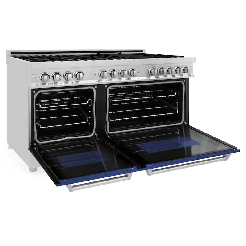 9-Burner Double Oven Dual Fuel Range in Stainless Steel R9325