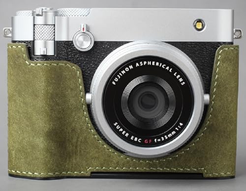 Olive Green Leather Camera Half Case G52636