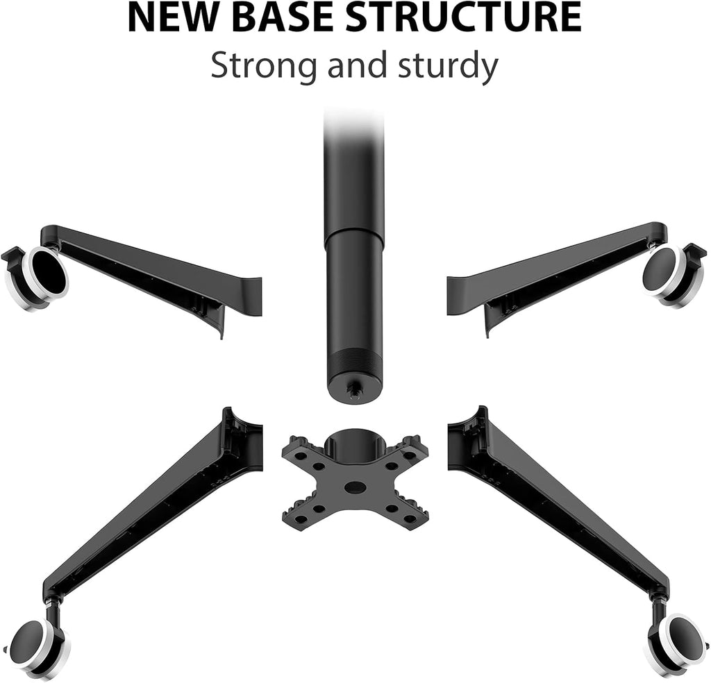 Height Adjustable Rolling Laptop Stand Desk with Locking Wheels E3996