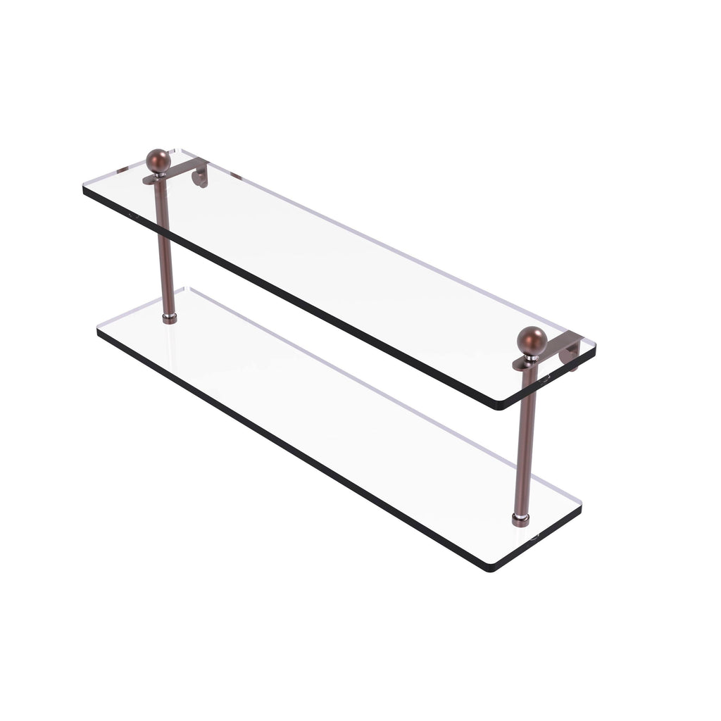 22 inch Two Tiered Glass Shelf U5015