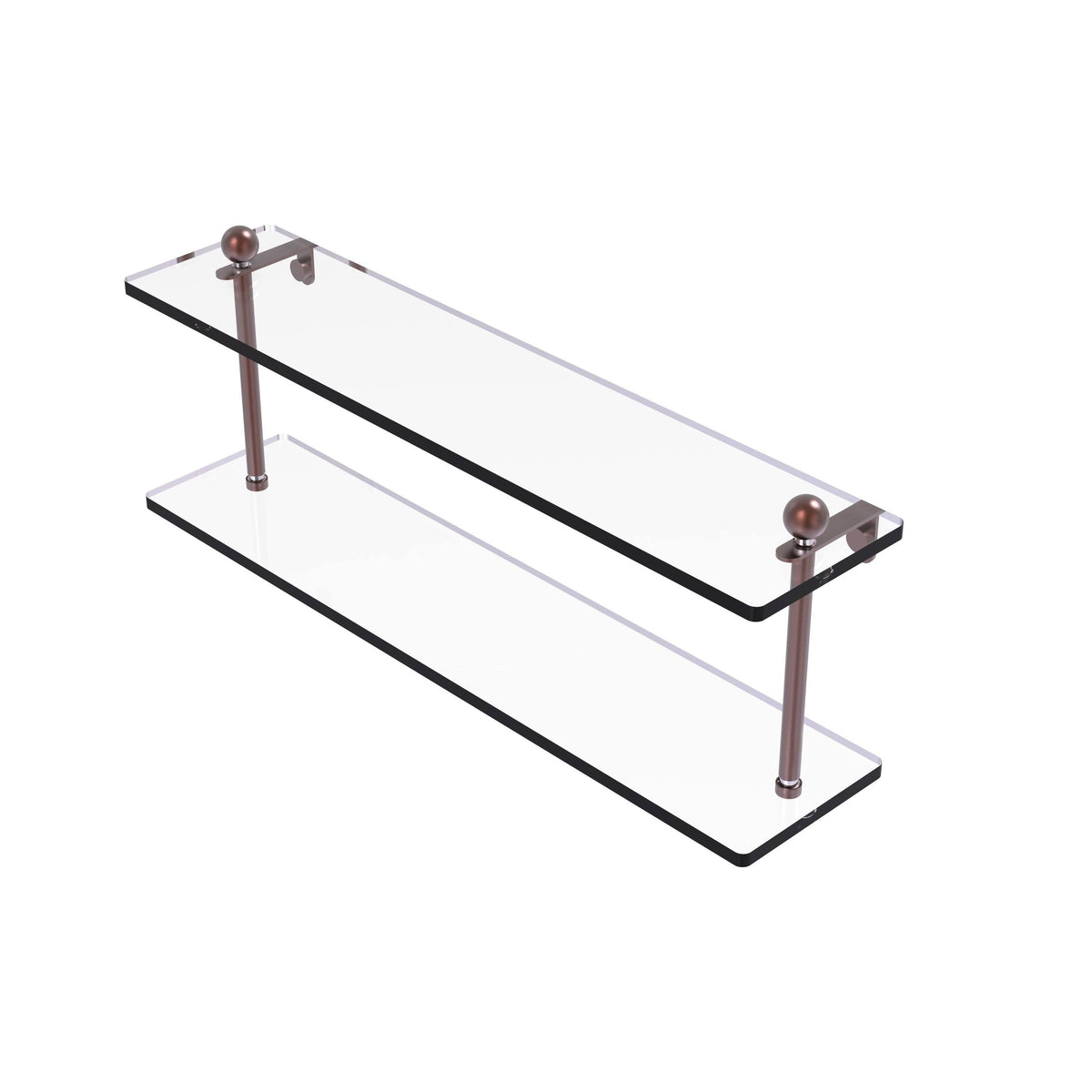 22 inch Two Tiered Glass Shelf U5015