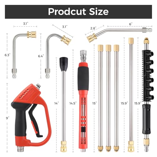5000PSI Pressure Washer Gun with 21Pcs Accessories S416