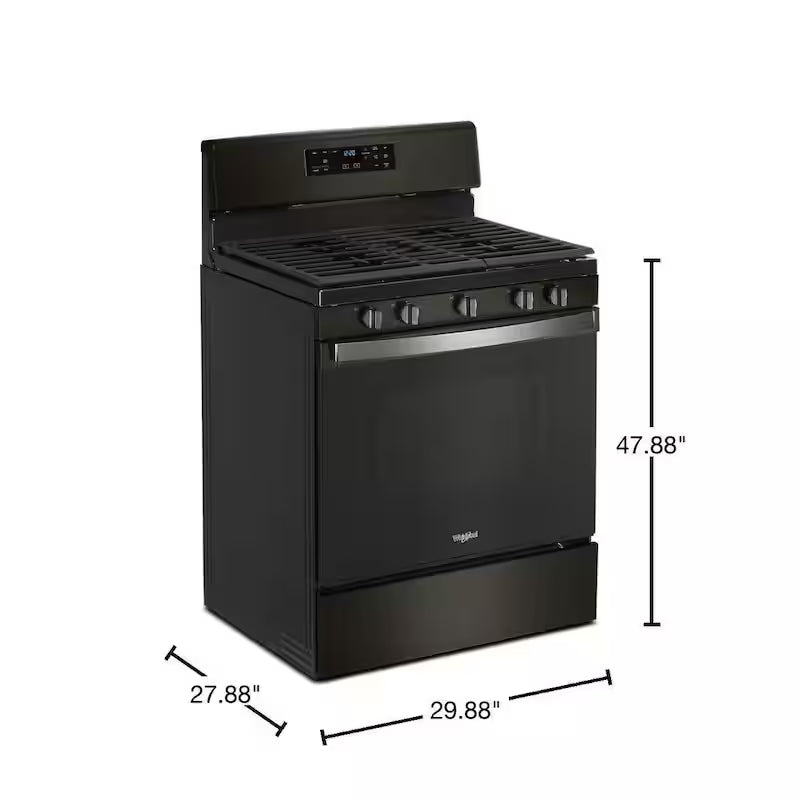5.0 cu. ft. Gas Range with Self Cleaning in Black Stainless V836