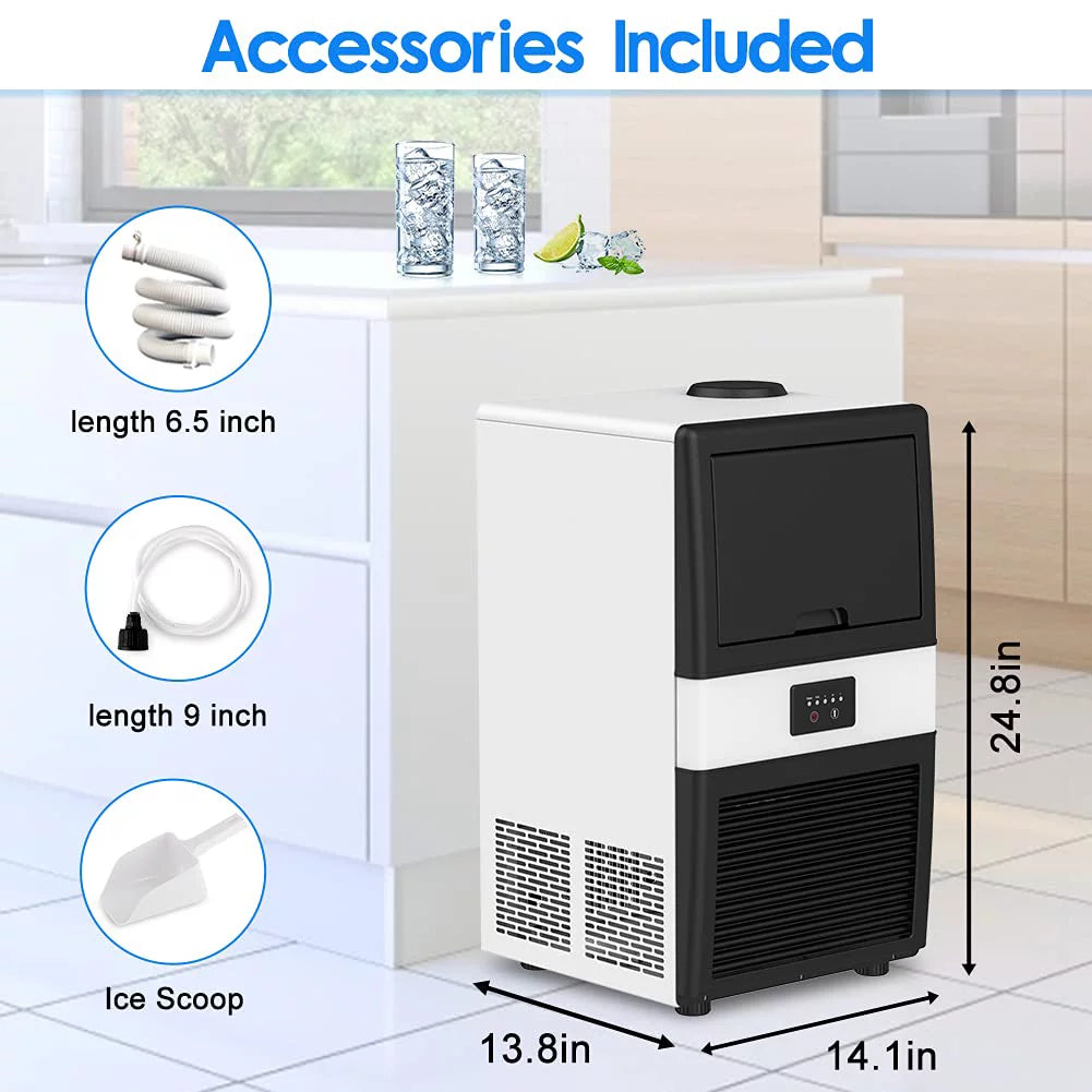 100 lbs Stainless Steel Commercial Ice Machine S6104