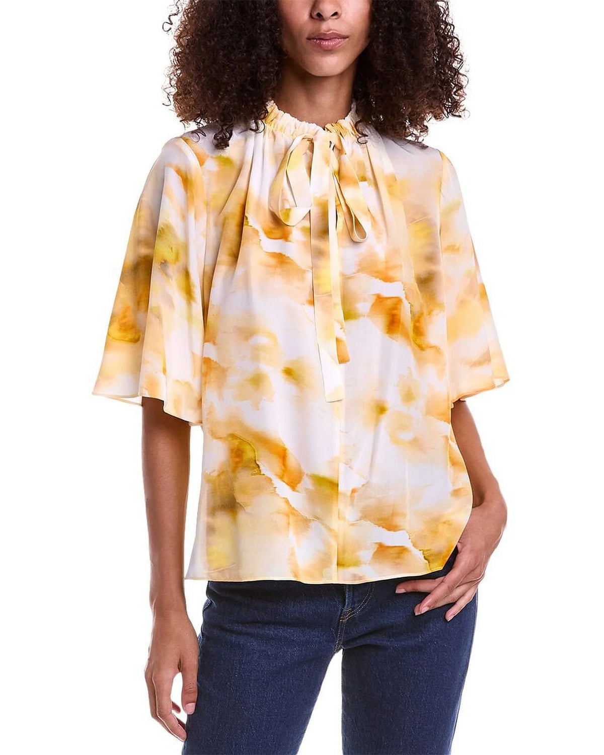 Yellow Silk Blouse A29423