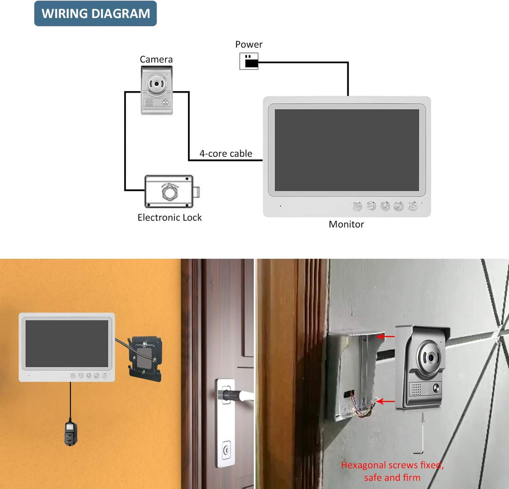 9 Inch Wired Video Intercom System with Night Vision N5887