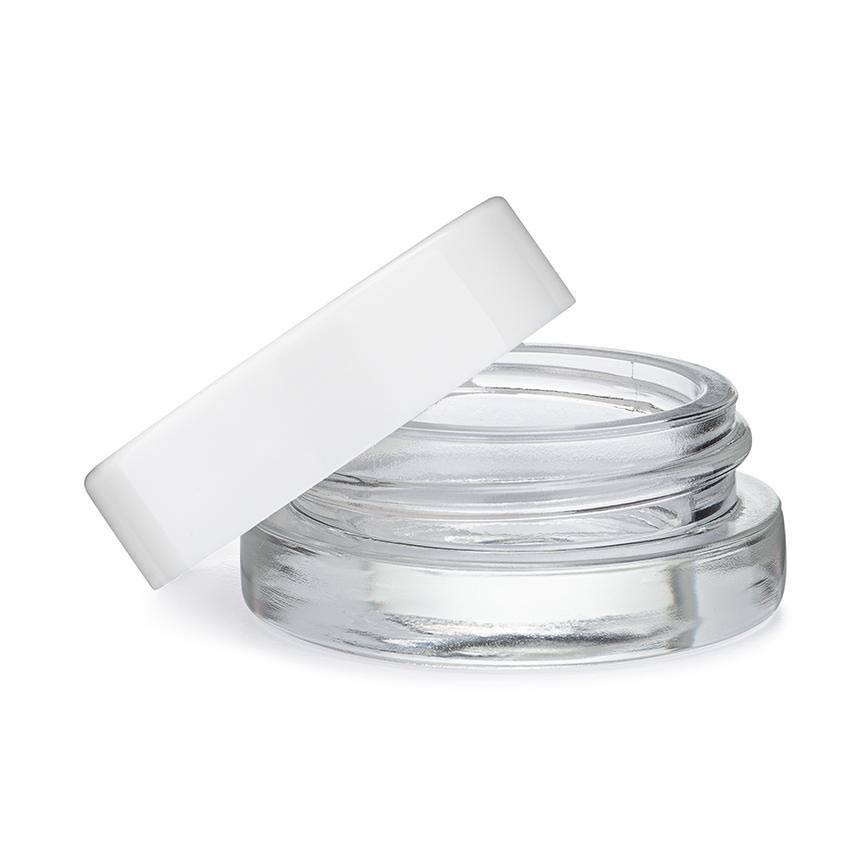 7ml Clear Glass Concentrate Container with Black Cap 270 Count C1088