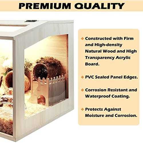 Wooden Hamster Cage with Acrylic Sheets M837