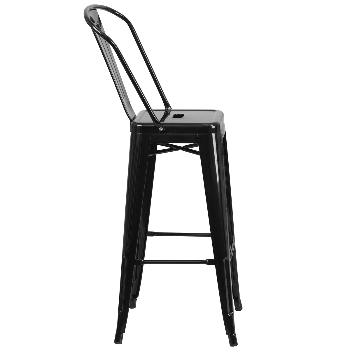 Black Antique Gold Metal Barstool 2 Stools P407