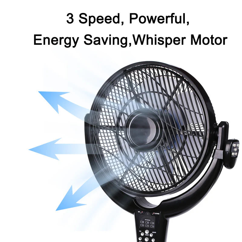 14'' Pedestal Fan with Remote LED Timer V307626