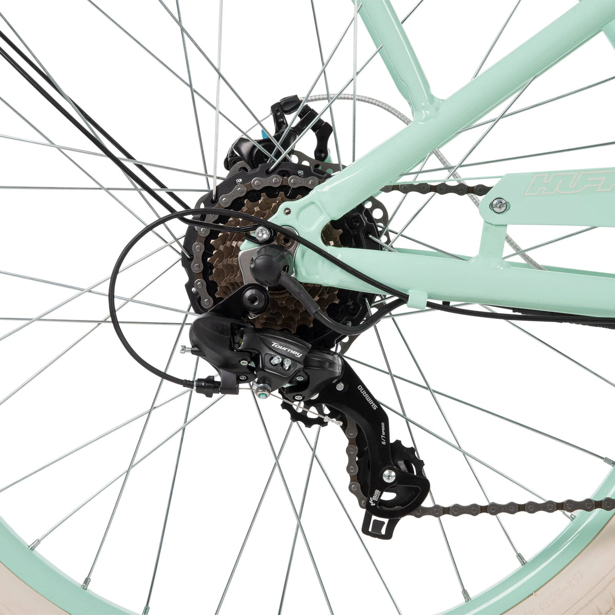 Mint Green 26-in 7-Spd Electric Cruiser Bike D57674