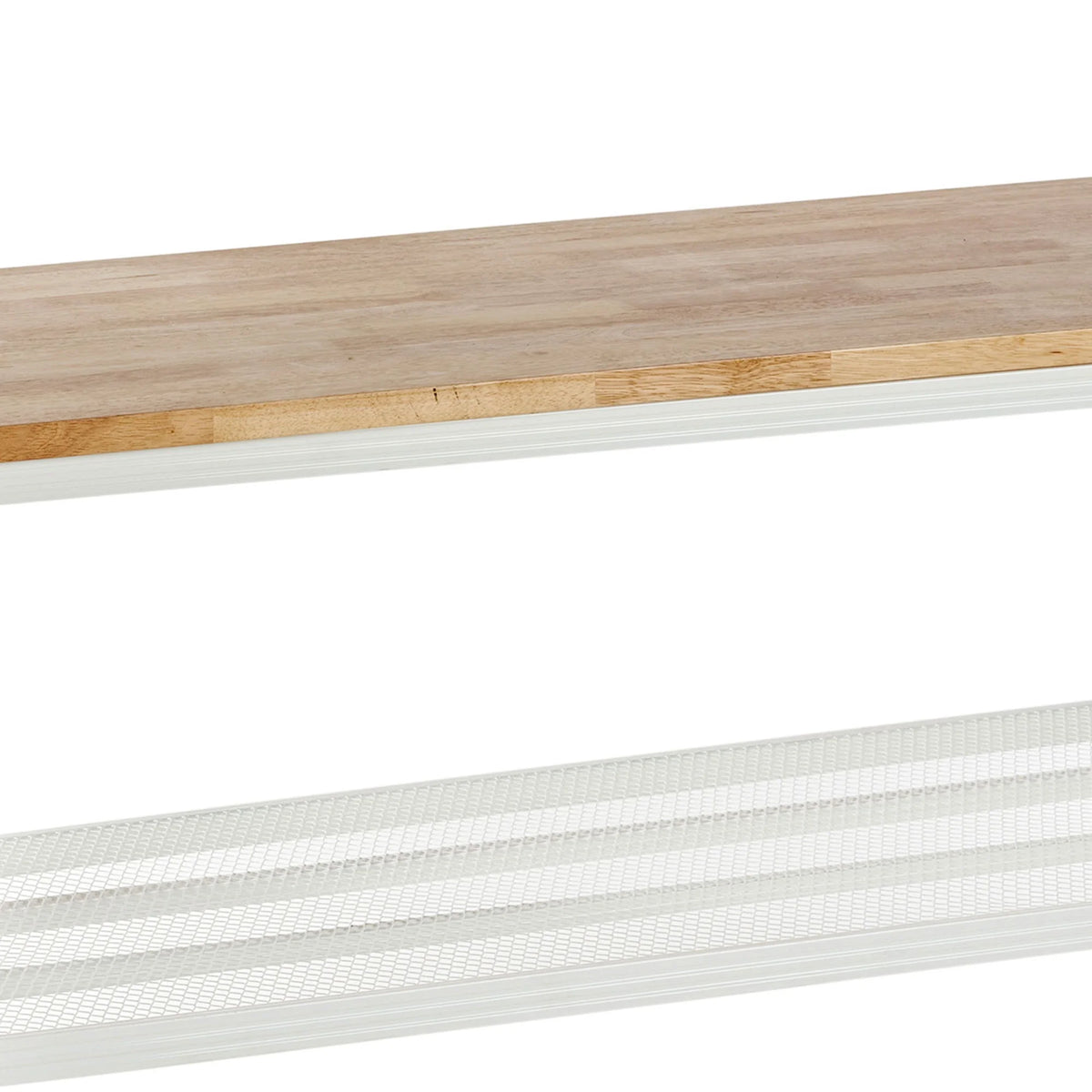 2-Tier White Metal Storage Shelving Unit L48983