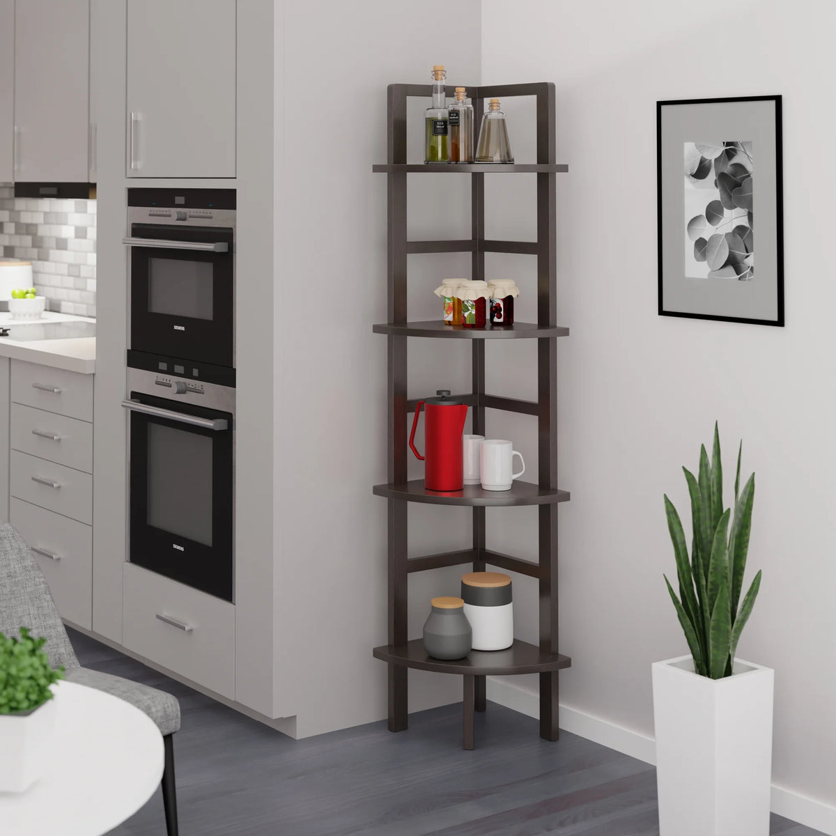 Wood Corner Baker's Rack A8257