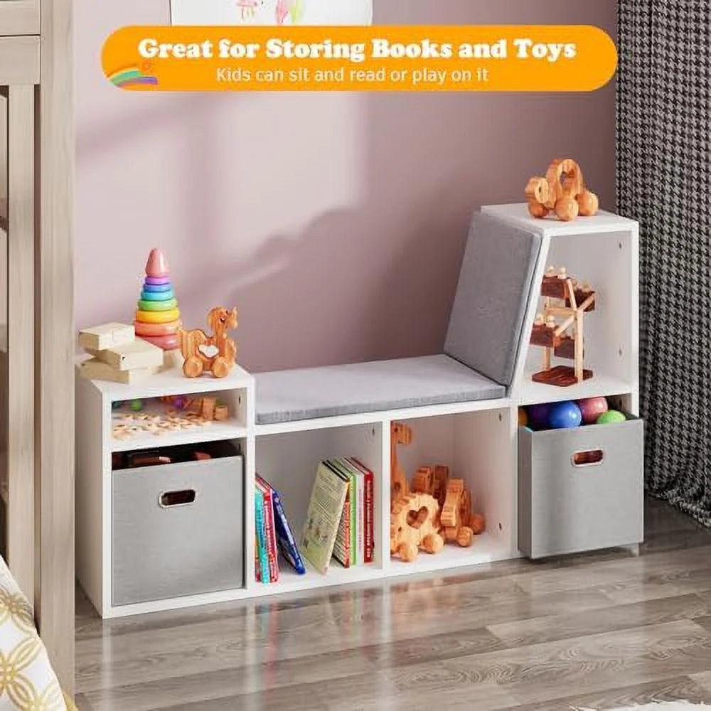 Reading Nook Bench with Seat Cushion J895