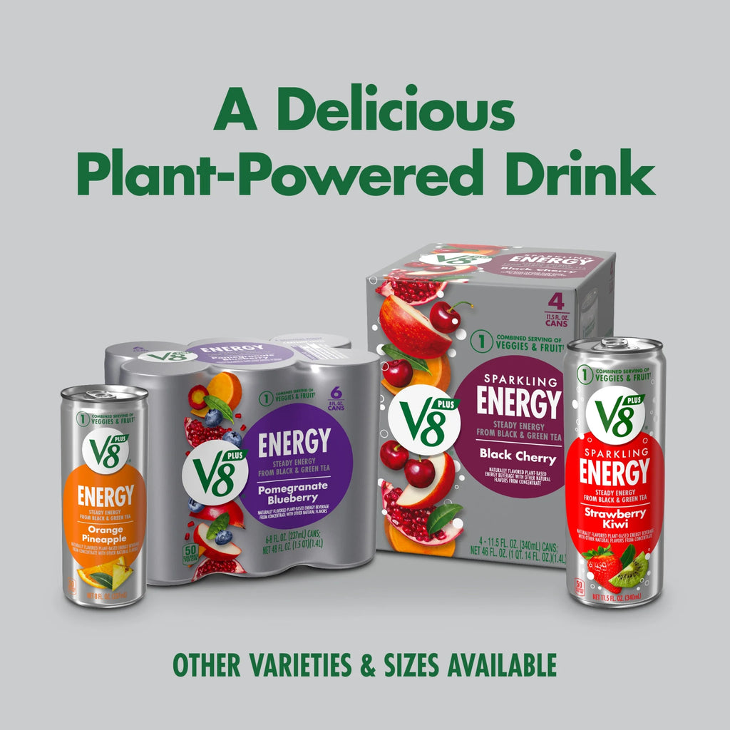 Pomegranate Blueberry Orange Pineapple Peach Mango Black Cherry Energy Drink Variety Pack 8 fl oz Can Pack of 24 F259300