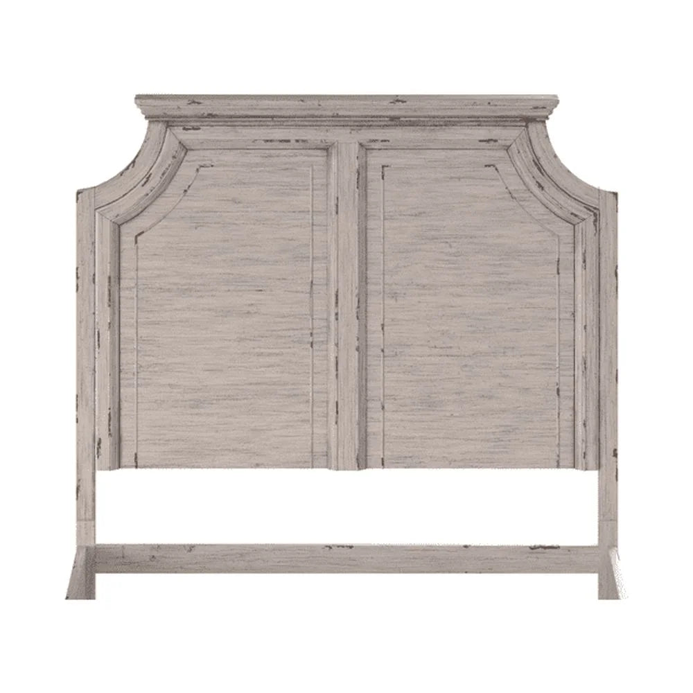 Antique White Wood King Panel Headboard J463034