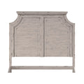 Antique White Wood King Panel Headboard J463034