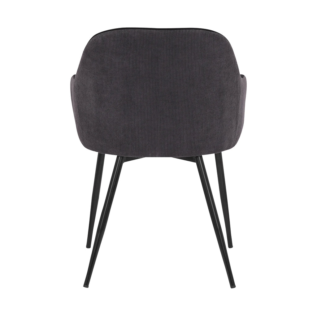 Black Dark Grey Fabric Dining Chair S62641