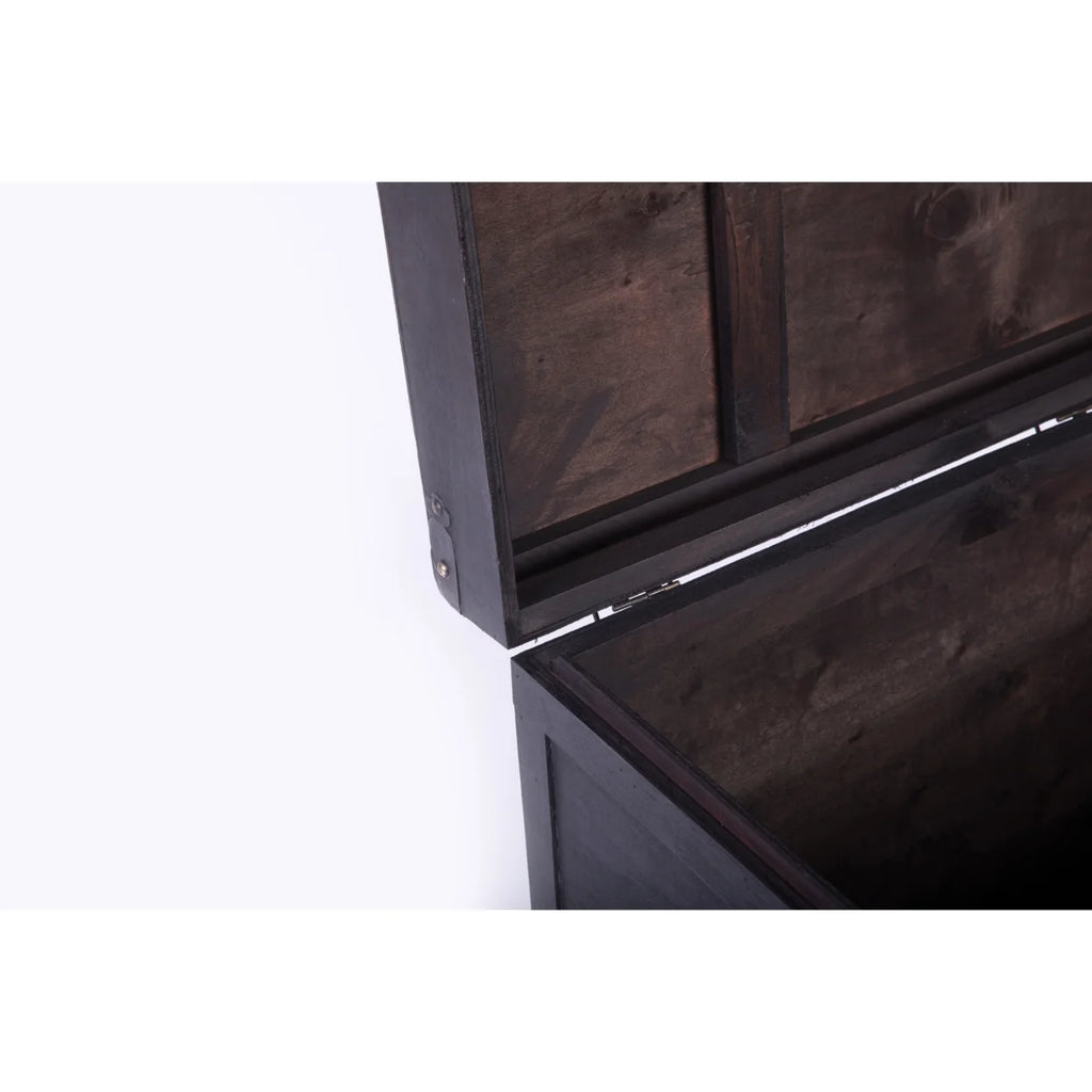 Large Dark Wooden Storage Trunk Z936659