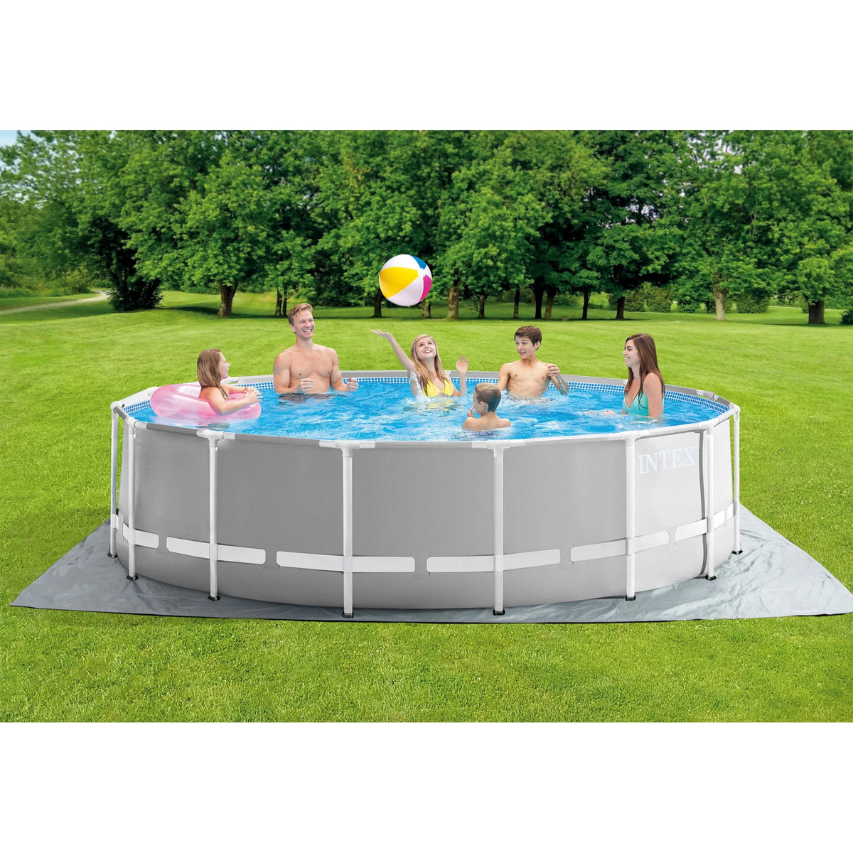15ft x 15ft x 48in Above Ground Pool Set & Filter Pump Cartridge 6 Pack Z989359