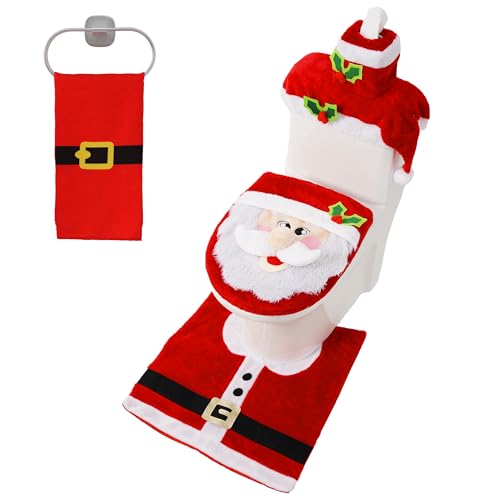 5 Pieces Christmas Theme Bathroom Decoration Set Q23762