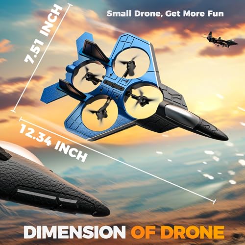 RC Fighter Airplane Remote Control Jet Plane Stunt Drone with Light T19729