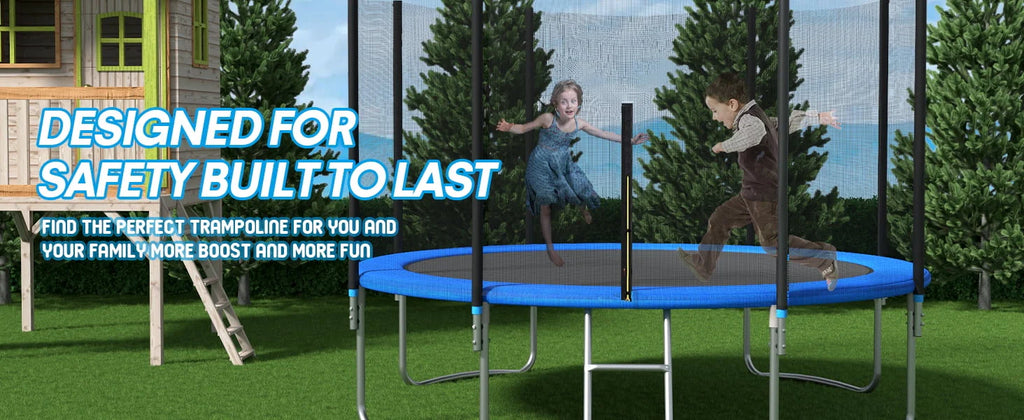 10FT Outdoor Trampoline with Safety Enclosure Net Z8866