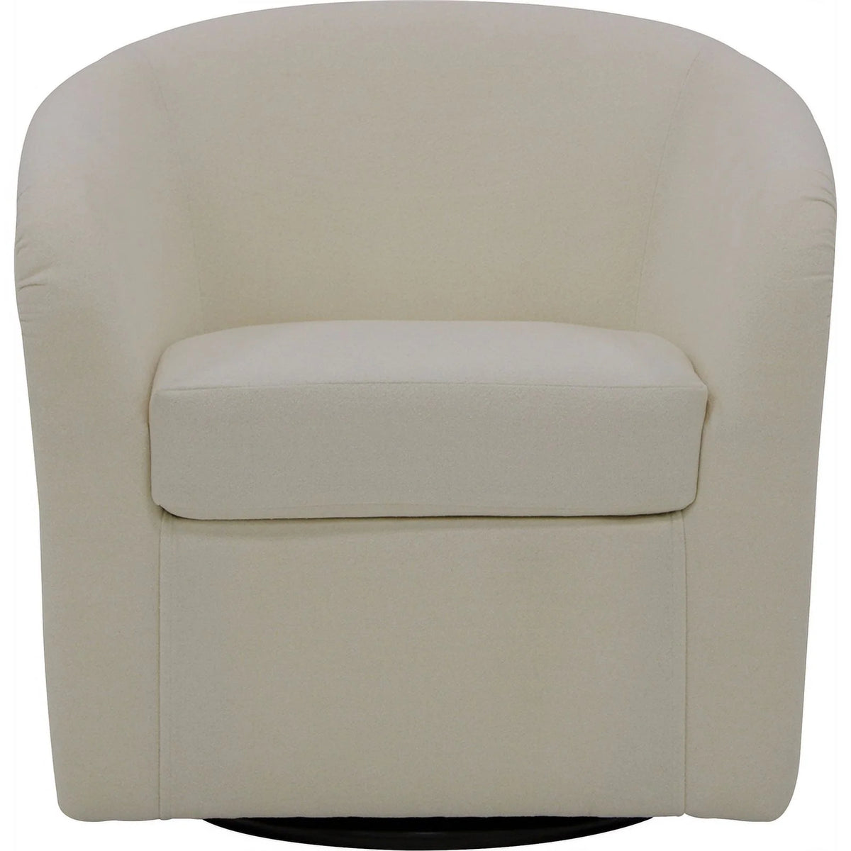 Traditional Fabric Curved Arm Swivel Tub Chair in Cream K92955
