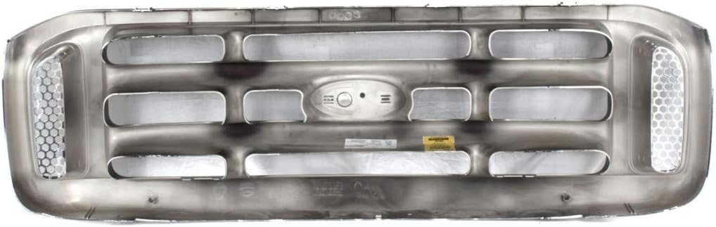 Ford F350 Super Duty Grille Assembly 1999-2004 Chrome Shell Painted Gray Insert Y96089
