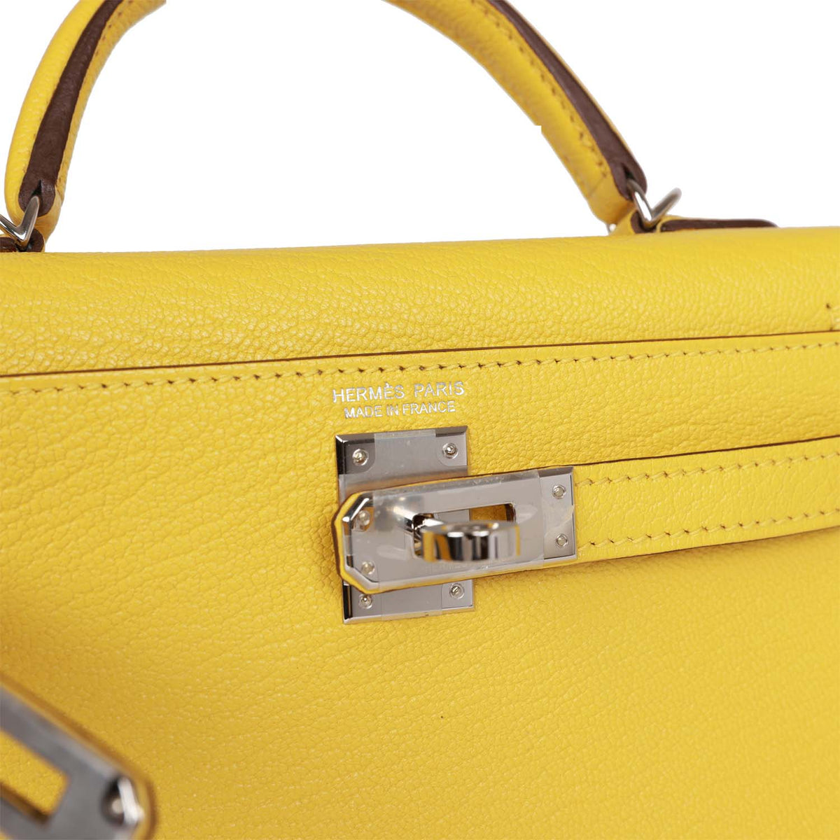 Jaune de Naples Verso Chèvre Palladium Hardware Bag U6881
