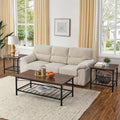 Brown 3 Piece Coffee Table and 2 End Side Tables I948577