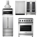 30 Propane Gas Range, Range Hood, Microwave, Refrigerator, Dishwasher, Wine Cooler N60347