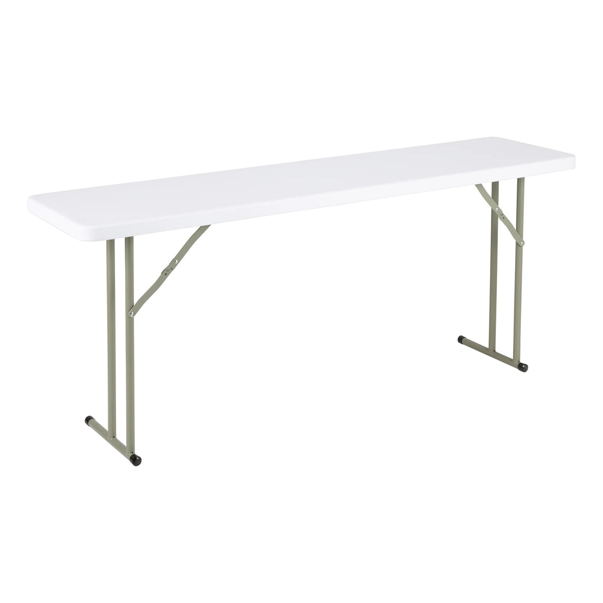 White 6 ft Heavy Duty Portable Plastic Folding Table Q85824