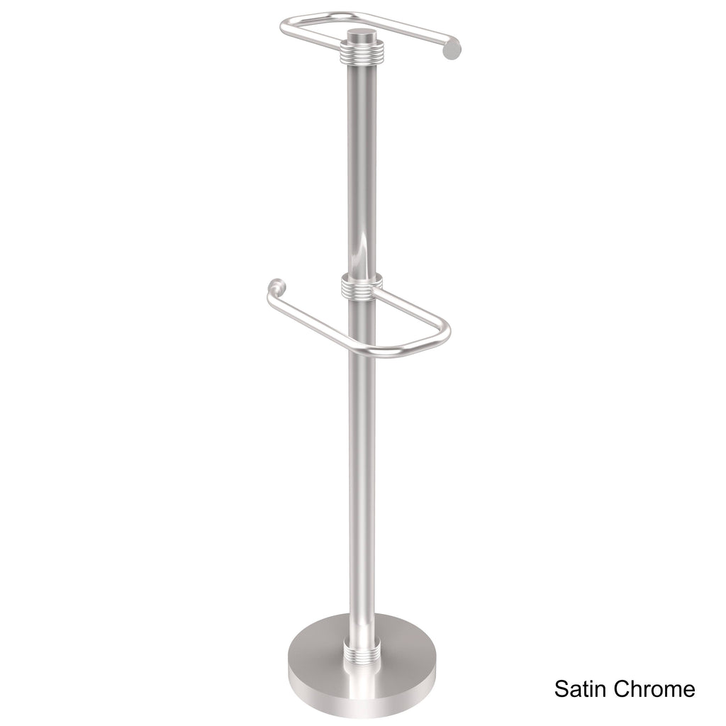 Free Standing Two Roll Toilet Tissue Stand Satin Chrome O734