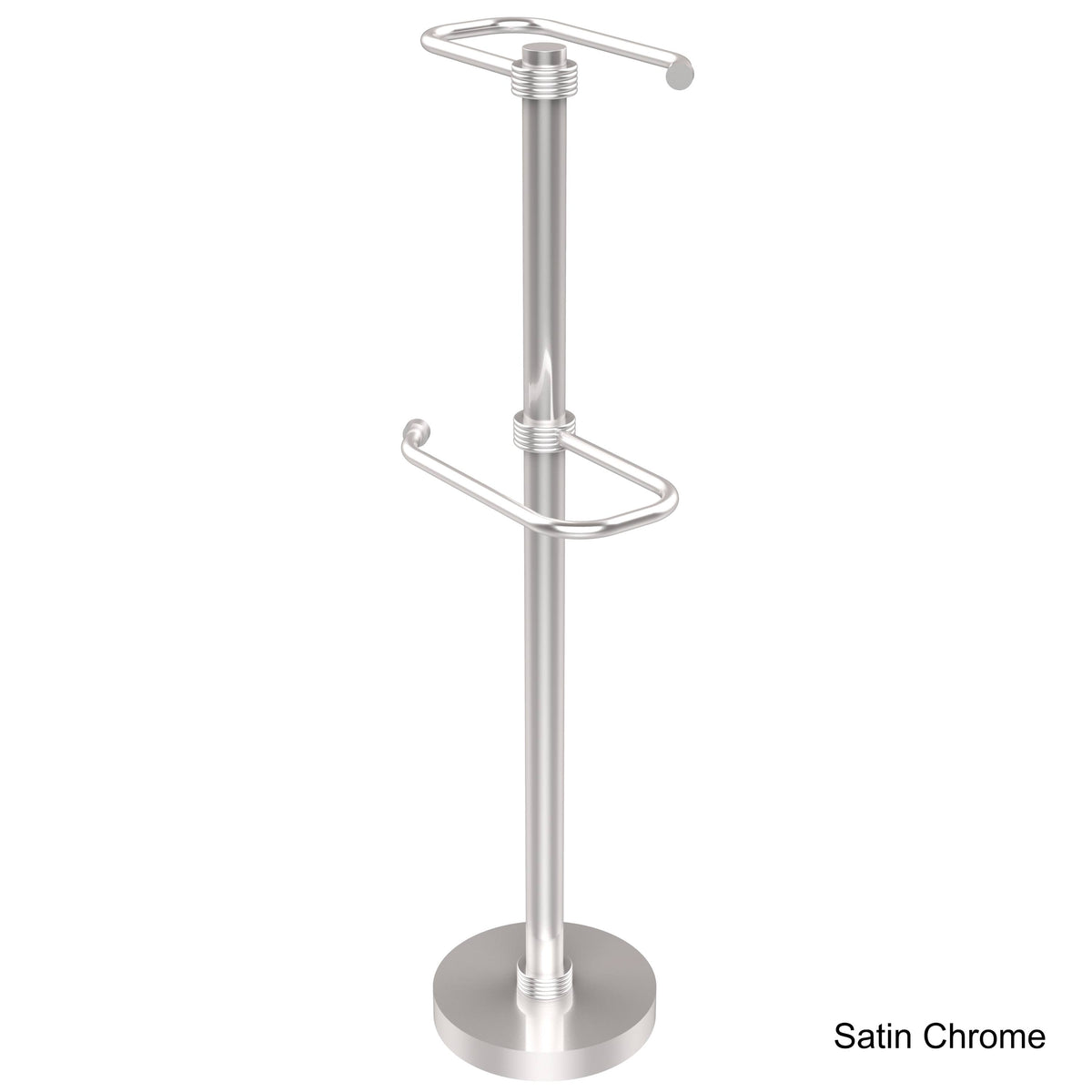 Free Standing Two Roll Toilet Tissue Stand Satin Chrome O734