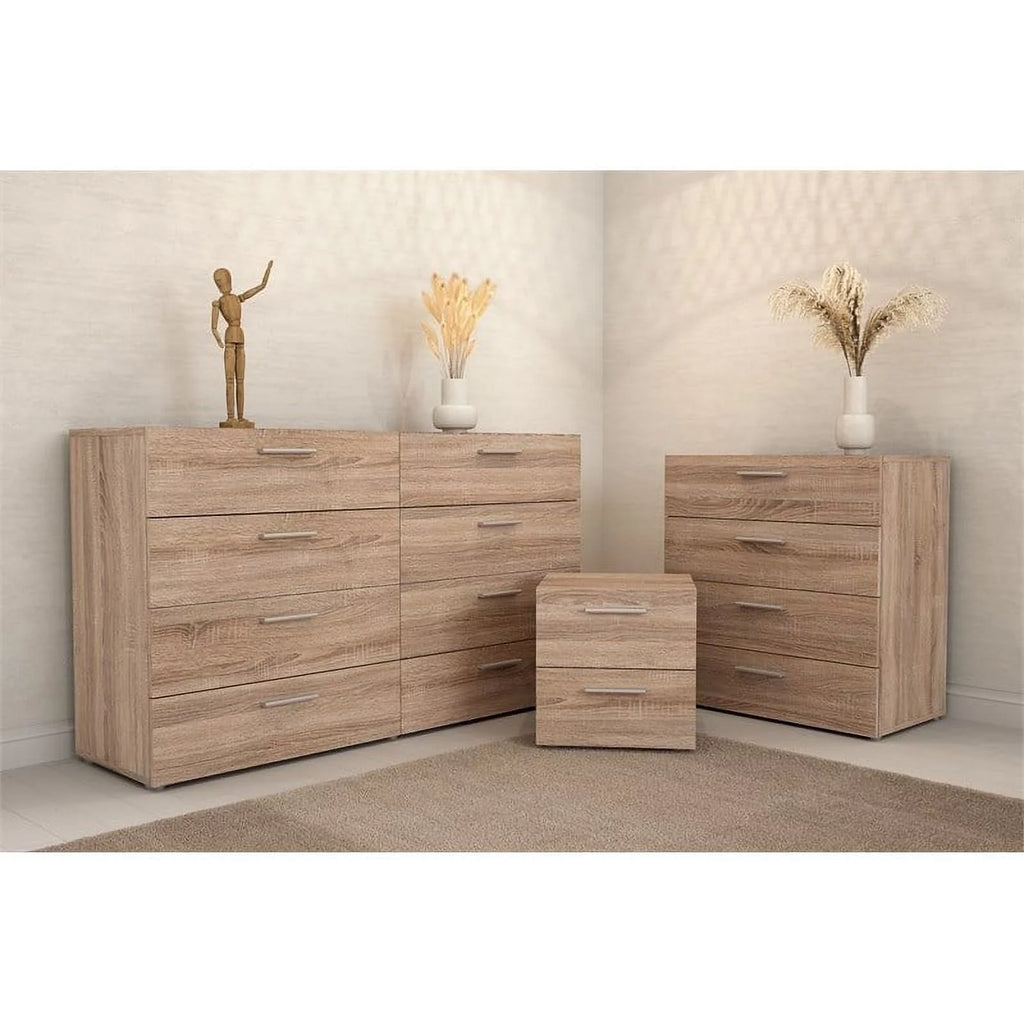 4 Piece Bedroom Set with 8 Drawer Dresser, 4 Drawer Chest, Two 2 Drawer Nightstands B477471
