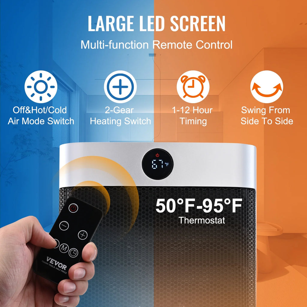 1500W Electric Fan Forced Portable Space Heater 16 in B963203