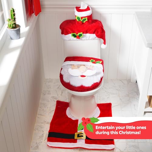 5 Pieces Christmas Theme Bathroom Decoration Set Q23762