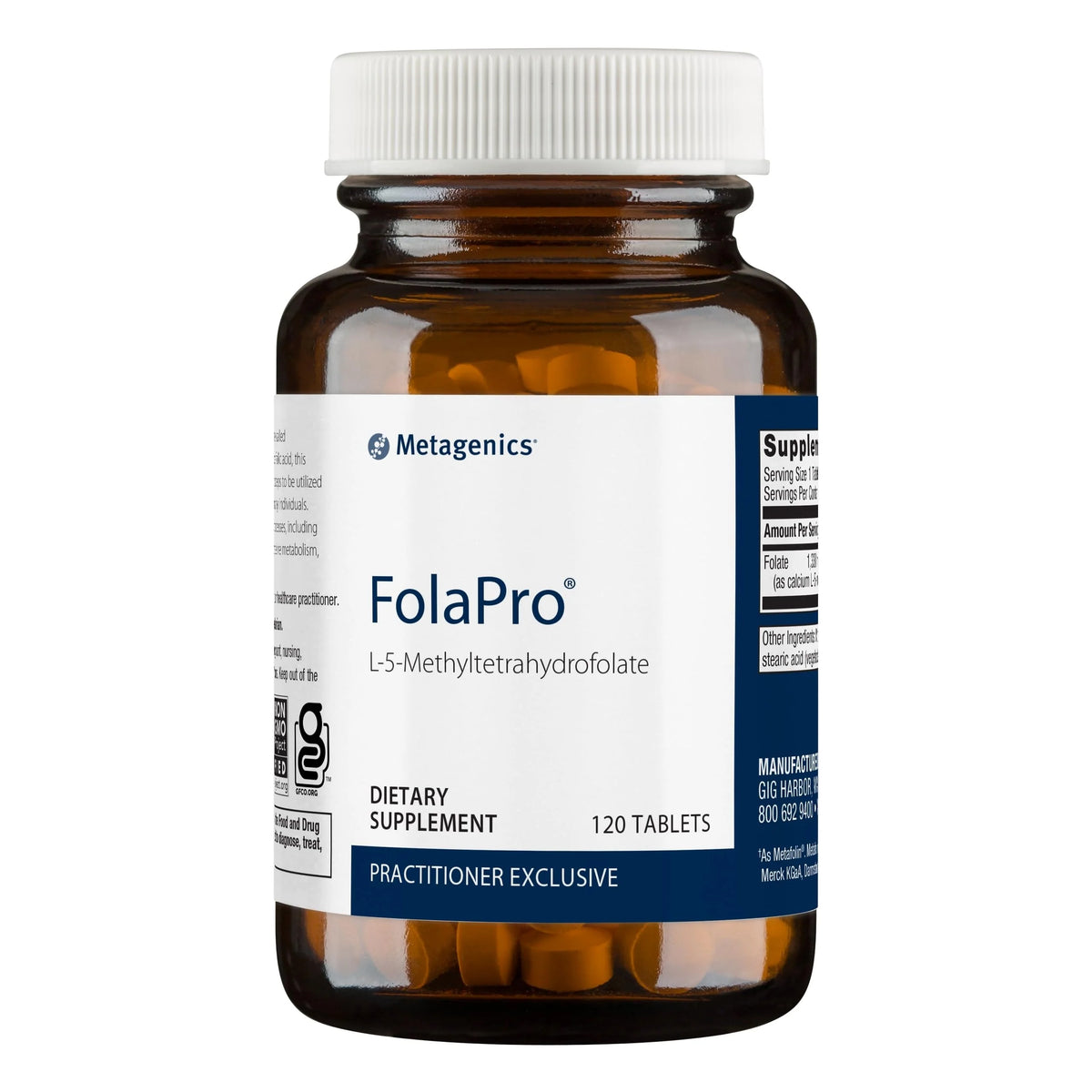 1330 mcg Methylated Folate Supplement 120 Tablets T780373
