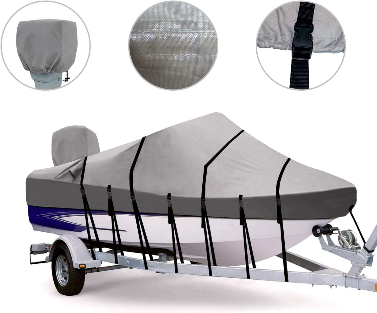 100% Waterproof Marine Grade Polyester Canvas Boat Cover L666414