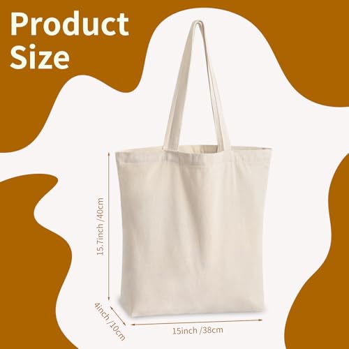 10 Pack Canvas Tote Bag with Zipper D52502