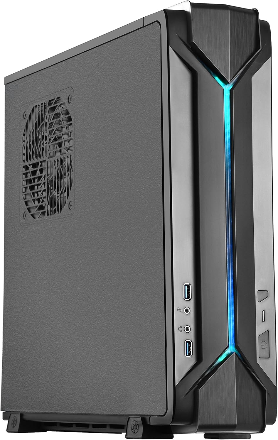Black Mini-ITX Small Form Factor Computer Case with PCI-E Riser V96079
