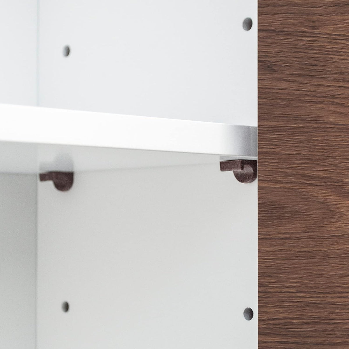 White Natural Wood Bathroom Cabinet W527